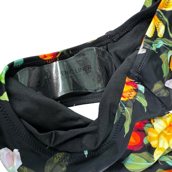 Cupshe Sweet Floral High Waisted Bikini Bottom M - Picture 5 of 8